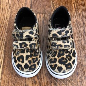Leopard printed vans